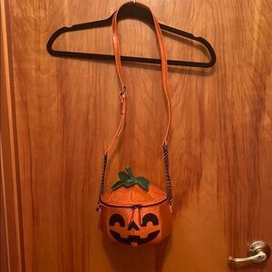 Charming Orange Pumpkin Crossbody Bag